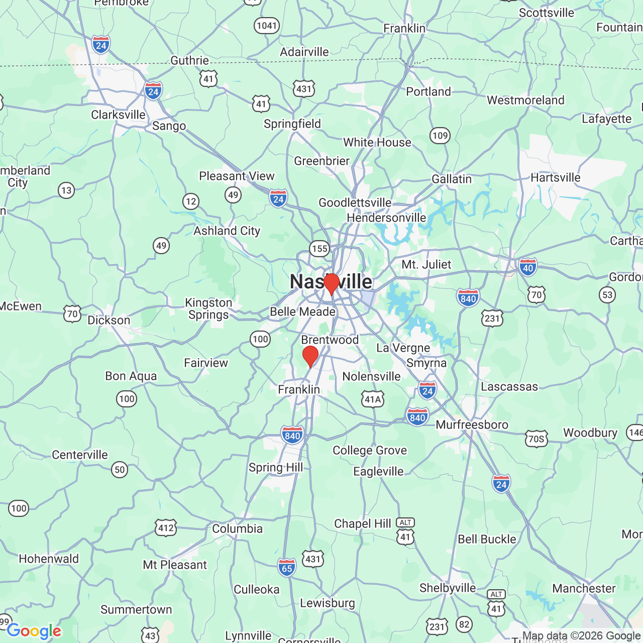 Google map image of our locations